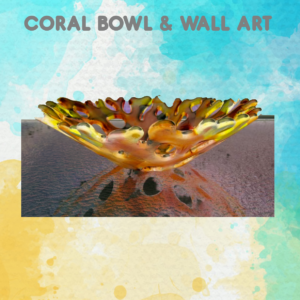CORAL BOWL & WALL ART