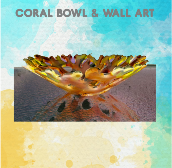 CORAL BOWL & WALL ART