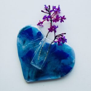 Heart Wall Vase- blue beach style